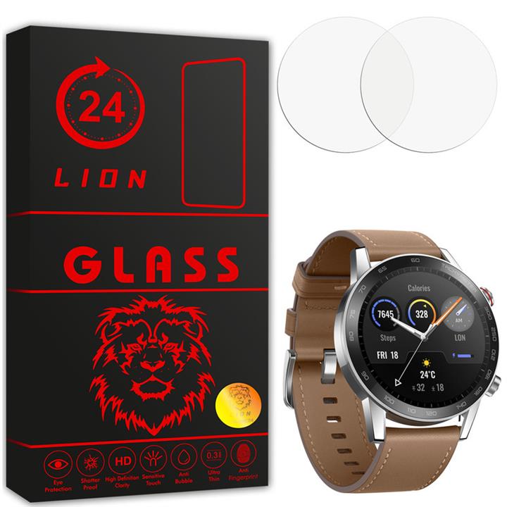 محافظ صفحه نمایش لاین مدل RB007 مناسب برای ساعت هوشمند آنر Magic Watch 2 46mm بسته دو عددی LION RB007 Screen Protector For Honor Magic Watch 2 46mm Pack Of 2